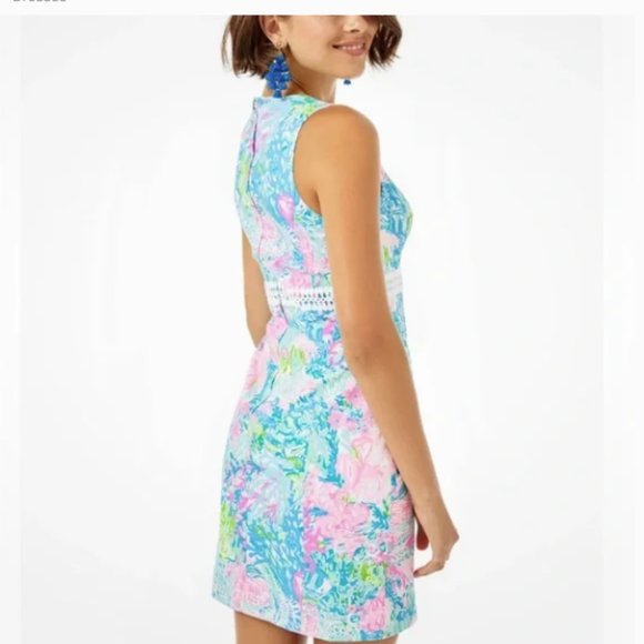 Lilly Pulitzer Railee Shift dress in print Multi Fished My Wish size 14 NWT - Picture 10 of 11
